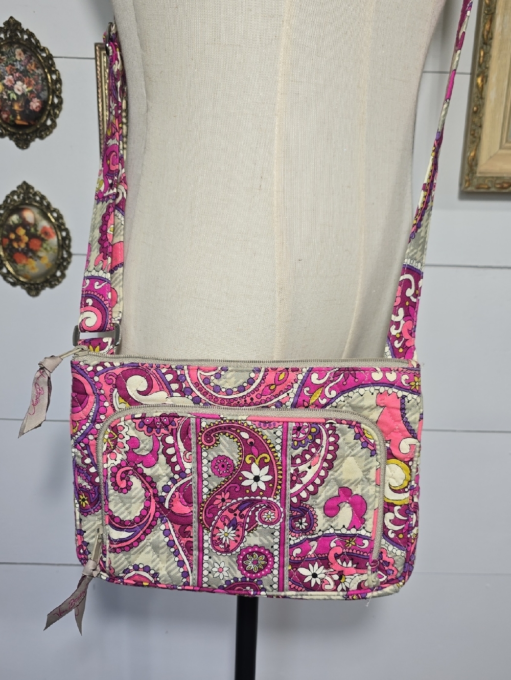 Vera Bradley Little Hipster Crossbody Bag in the Retired "Paisley Meets Plaid"